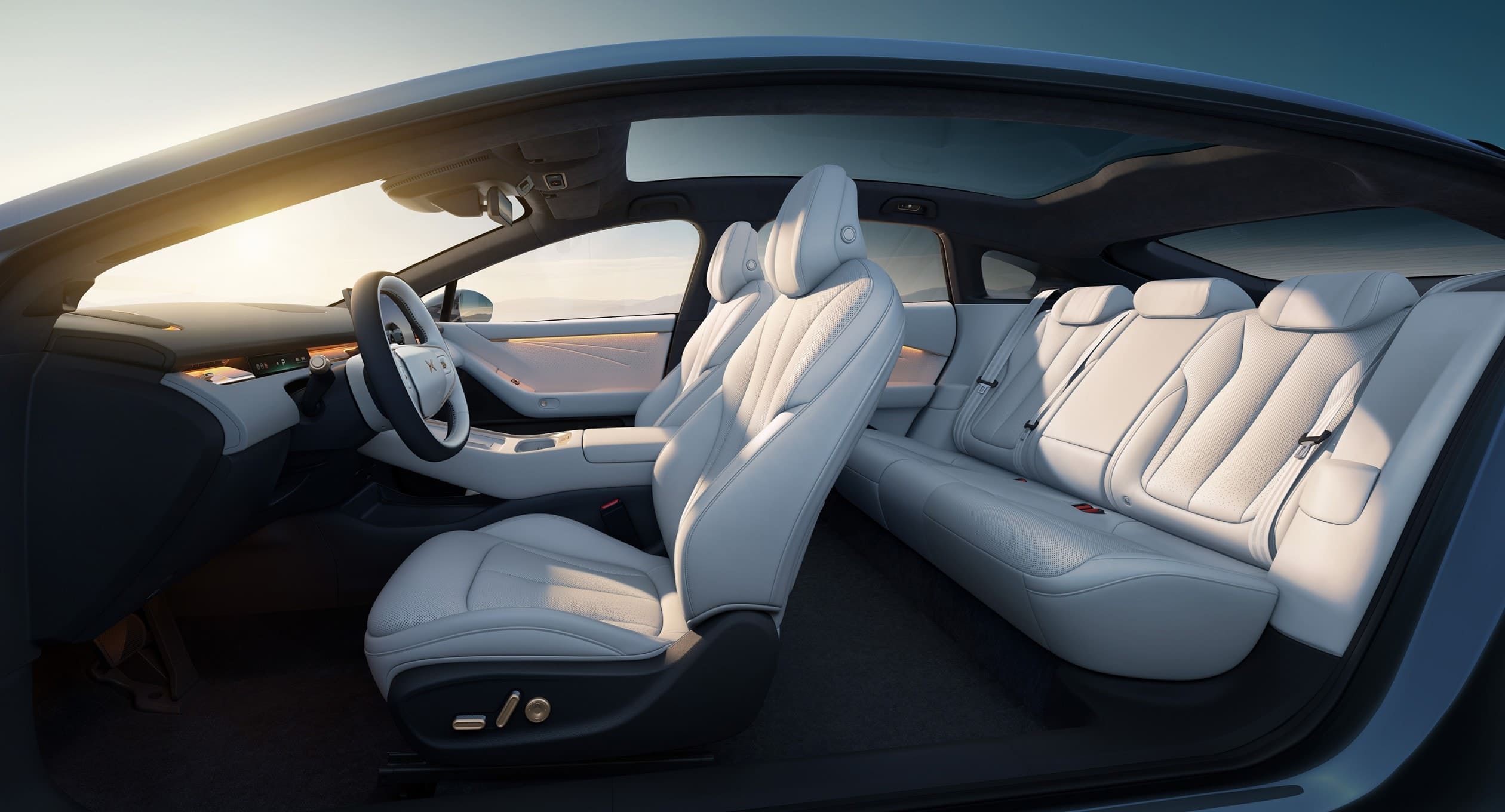 X-Peng P7+ PHEV. Інтер'єр і комфорт
